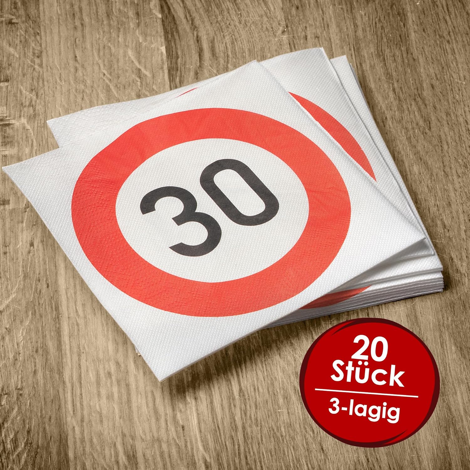 Happy Birthday 30 Servietten 3-lagig 20er 3