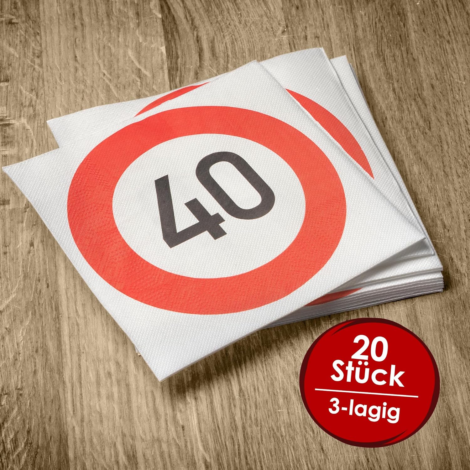Happy Birthday 40 Servietten 3-lagig 20er 4