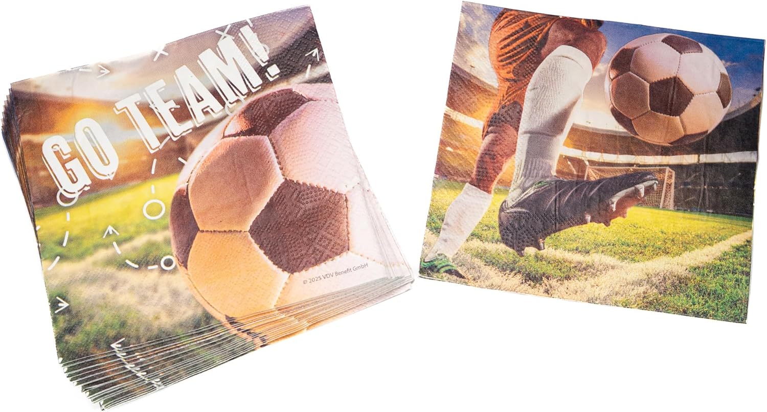 Fußball Realistisch Servietten 3-lagig 20er