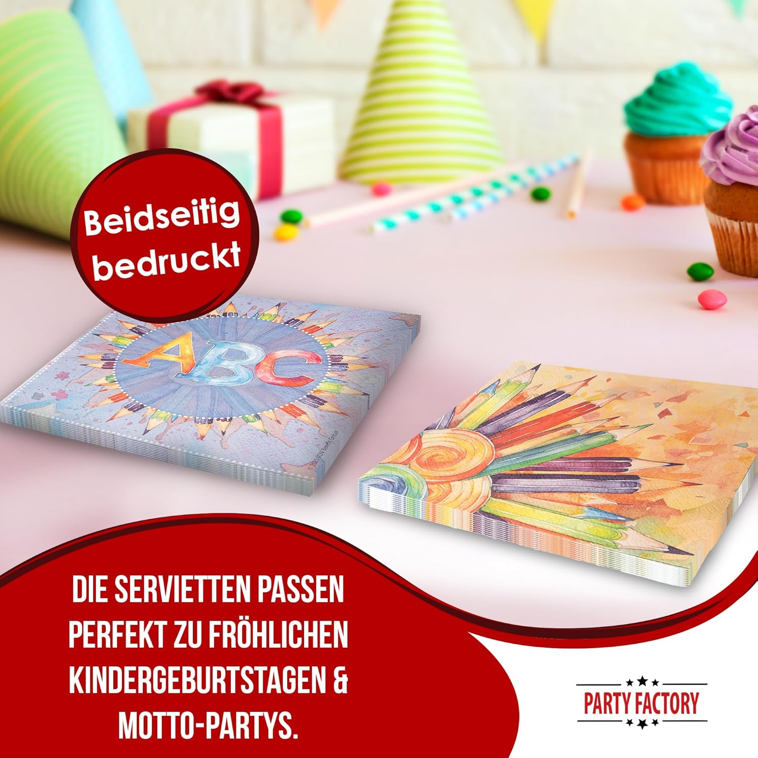 Back to School neutral Servietten 3-lagig 20er 3