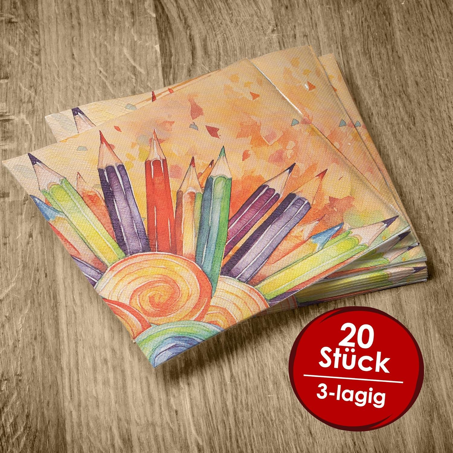 Back to School neutral Servietten 3-lagig 20er 4