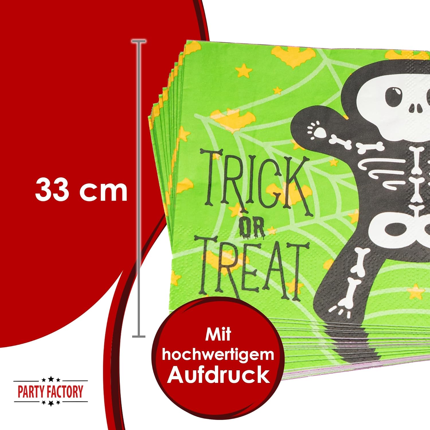 Halloween Skelett Servietten 3-lagig 20er 2