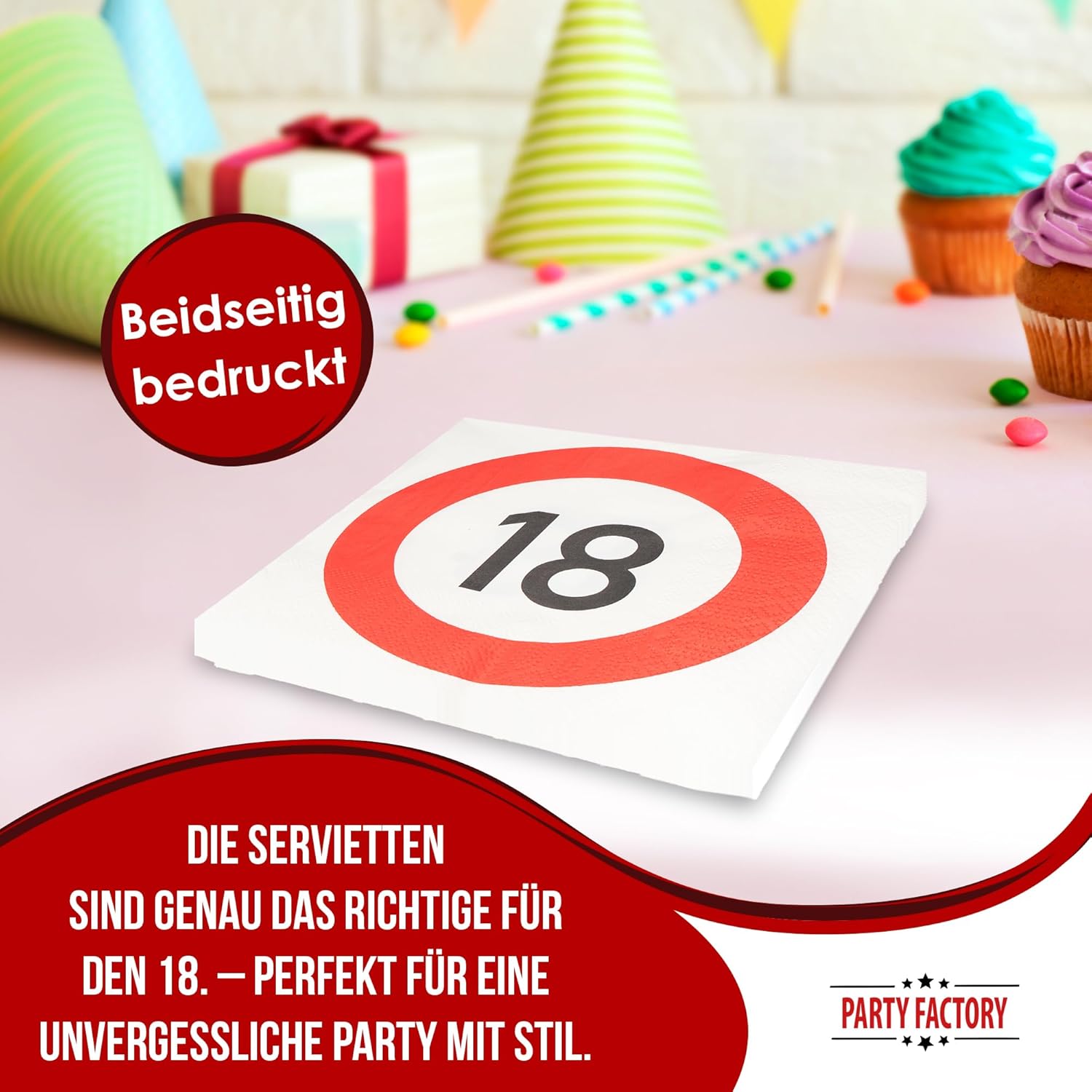 Happy Birthday 18 Servietten 3-lagig 20er 3