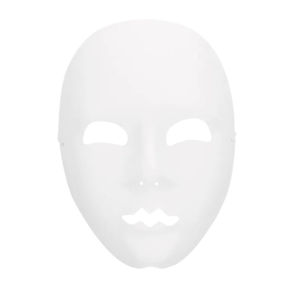Gesichtsmaske Pantomime weiß – neutrale Maske für Karneval, Theater & Party 2