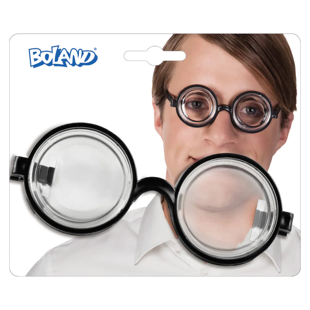 Partybrille Nerd – runde Brille mit Gläsern für Karneval, Fasching & Party 3