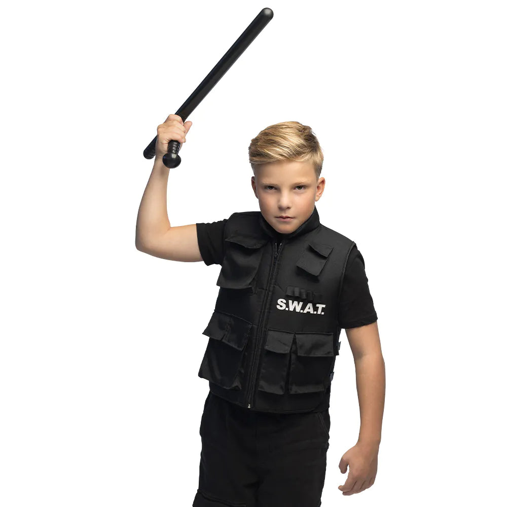 Kinderweste SWAT – Polizei Weste schwarz für Jungen 5–10 Jahre Karneval 4