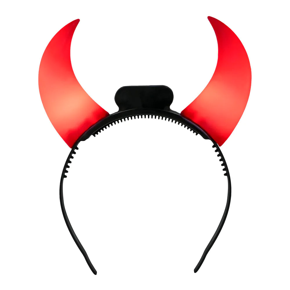 LED Diadem Teufelshörner rot – leuchtender Haarreif für Halloween & Party 2