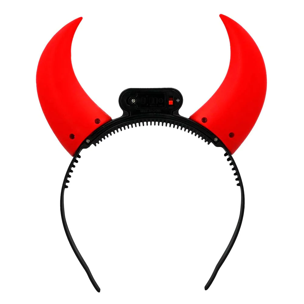 LED Diadem Teufelshörner rot – leuchtender Haarreif für Halloween & Party 3