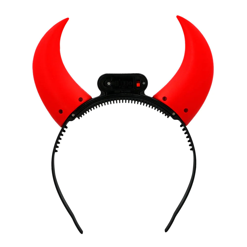 LED Diadem Teufelshörner rot – leuchtender Haarreif für Halloween & Party 4
