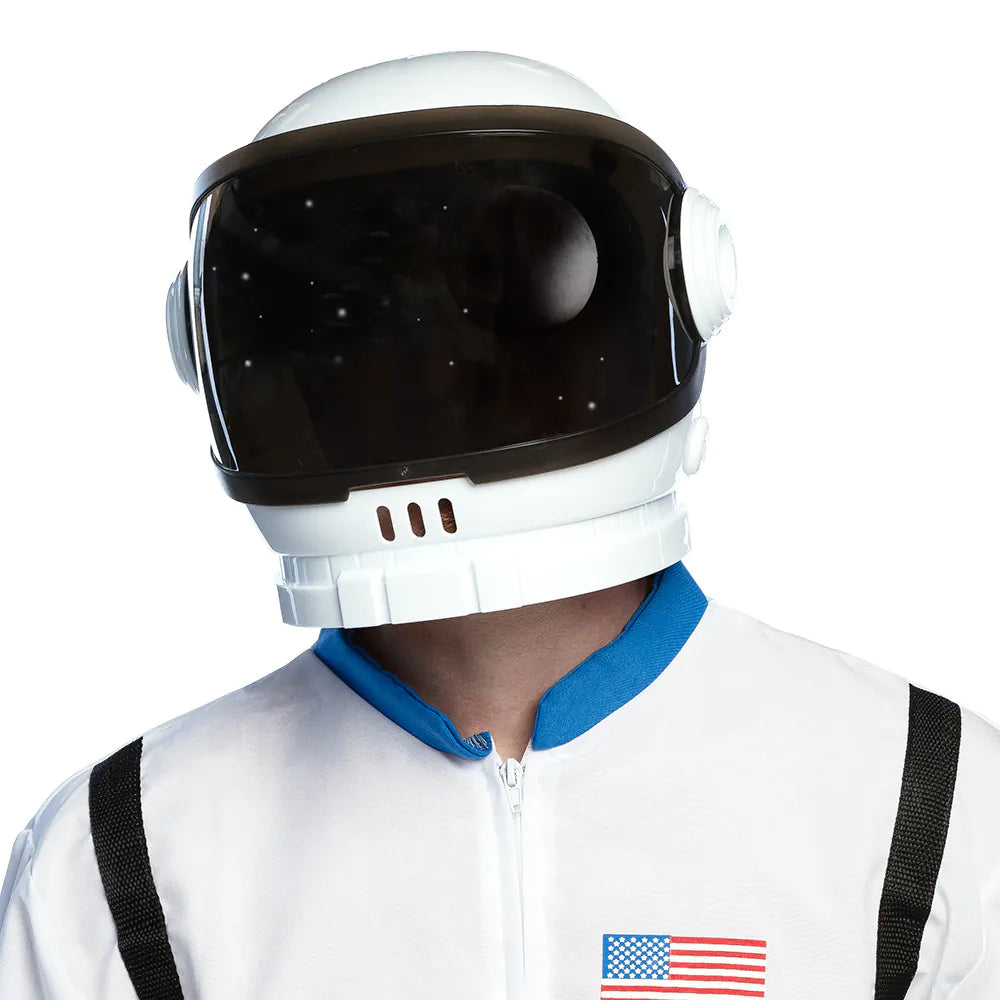 Helm Astronaut – weißer Raumfahrerhelm mit Visier für Karneval & Kostüm-Party 2