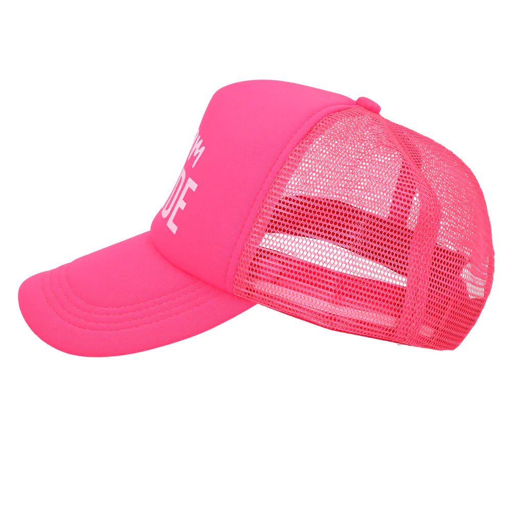 Mütze Team Bride UV – pinke Cap mit Aufdruck für Junggesellinnenabschied & Party 3