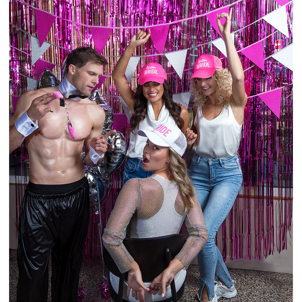 Mütze Team Bride UV – pinke Cap mit Aufdruck für Junggesellinnenabschied & Party 5