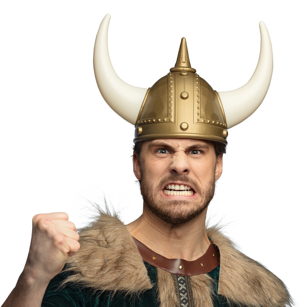 Wikingerhelm Erik – Helm mit Hörnern für Wikinger Kostüm, Barbar & Karneval