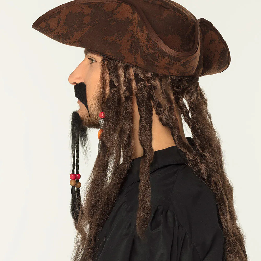 Pirat Gesichtsbehaarung Set – Schnurrbart & Spitzbart für Kostüm & Karneval 2