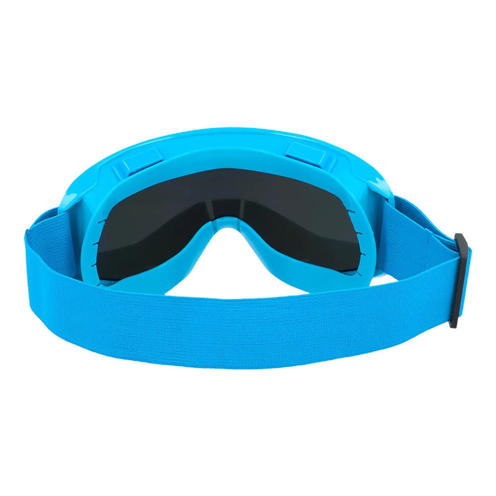 Party Skibrille neonblau UV – Neon Festival Brille mit Spiegelgläsern für Rave 5