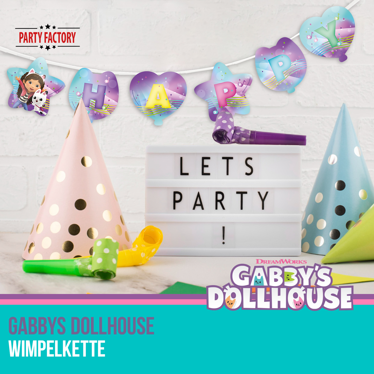 Gabby’s Dollhouse Wimpelkette 4-5 m 2
