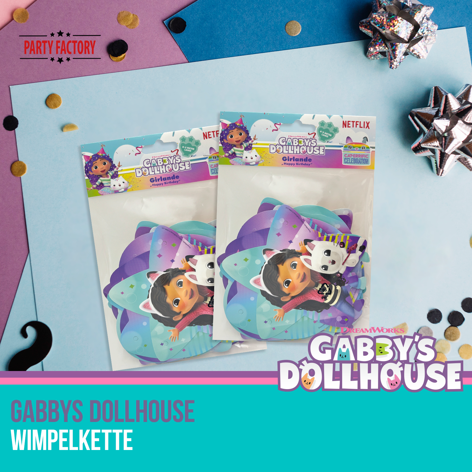 Gabby’s Dollhouse Wimpelkette 4-5 m 6