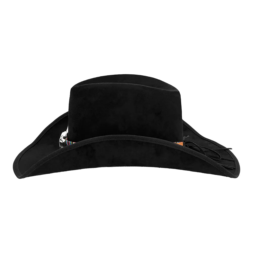 Cowboyhut Django Herren Westernhut in Wildlederlook Farbauswahl schwarz braun 5