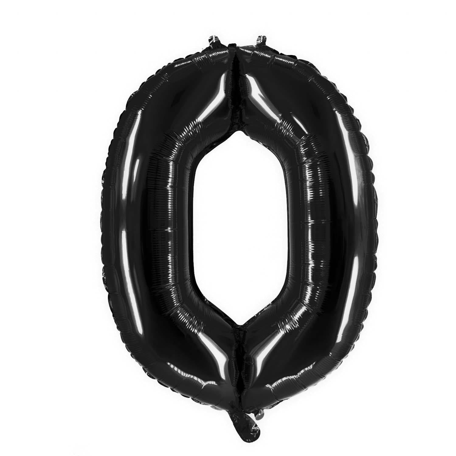 Folienballons Zahlenballon schwarz 100 cm Zahl 0 bis 9 glänzend 15