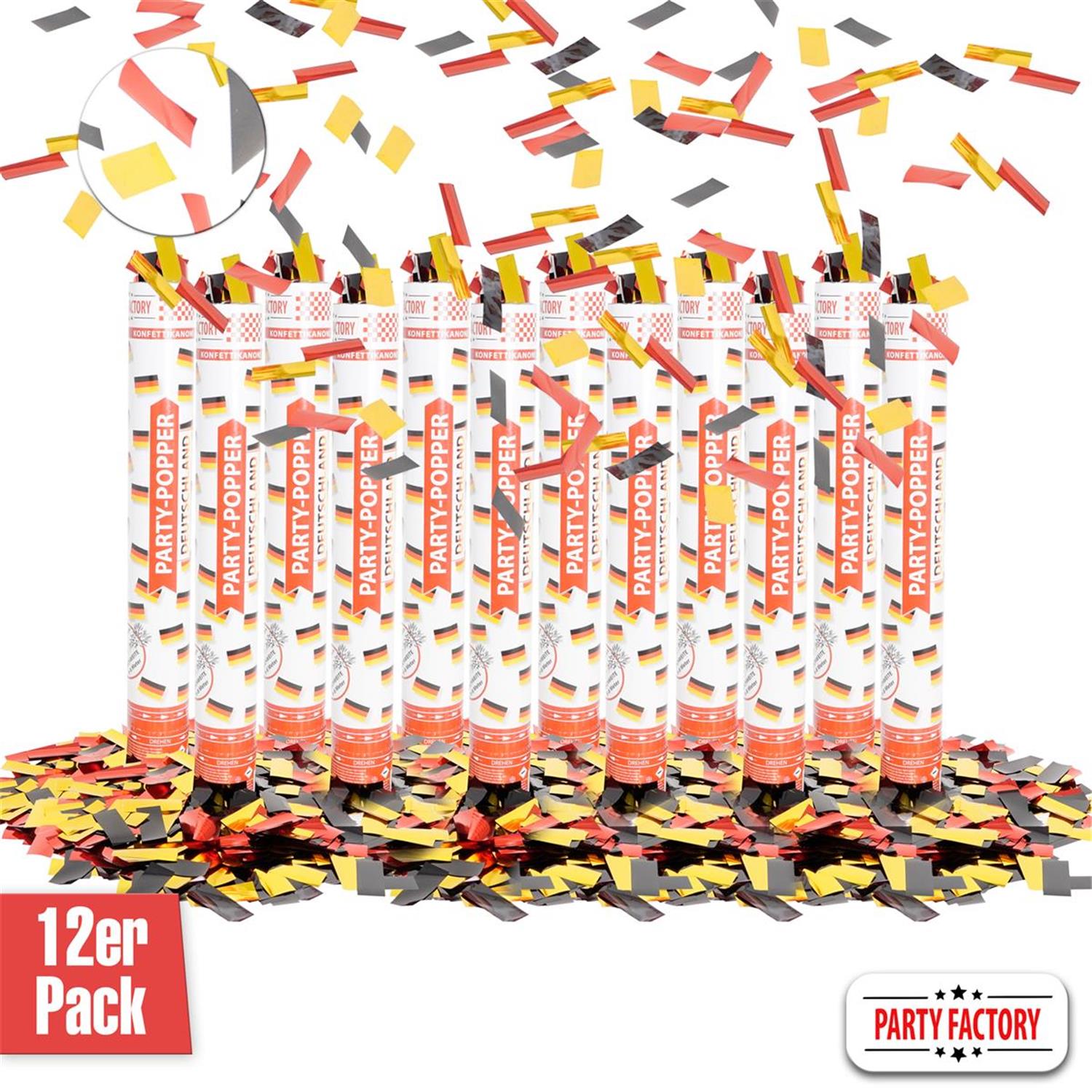 Party-Popper 40 cm Deutschland 12er Set