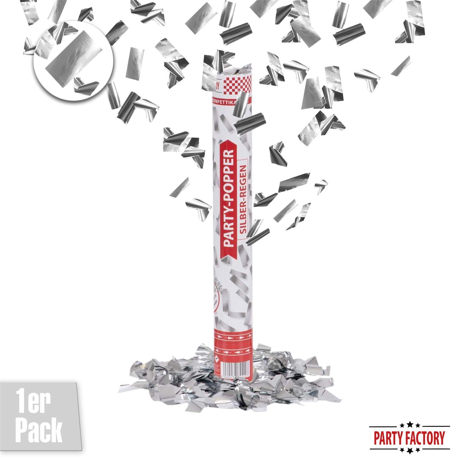 Party Popper 40cm Silber