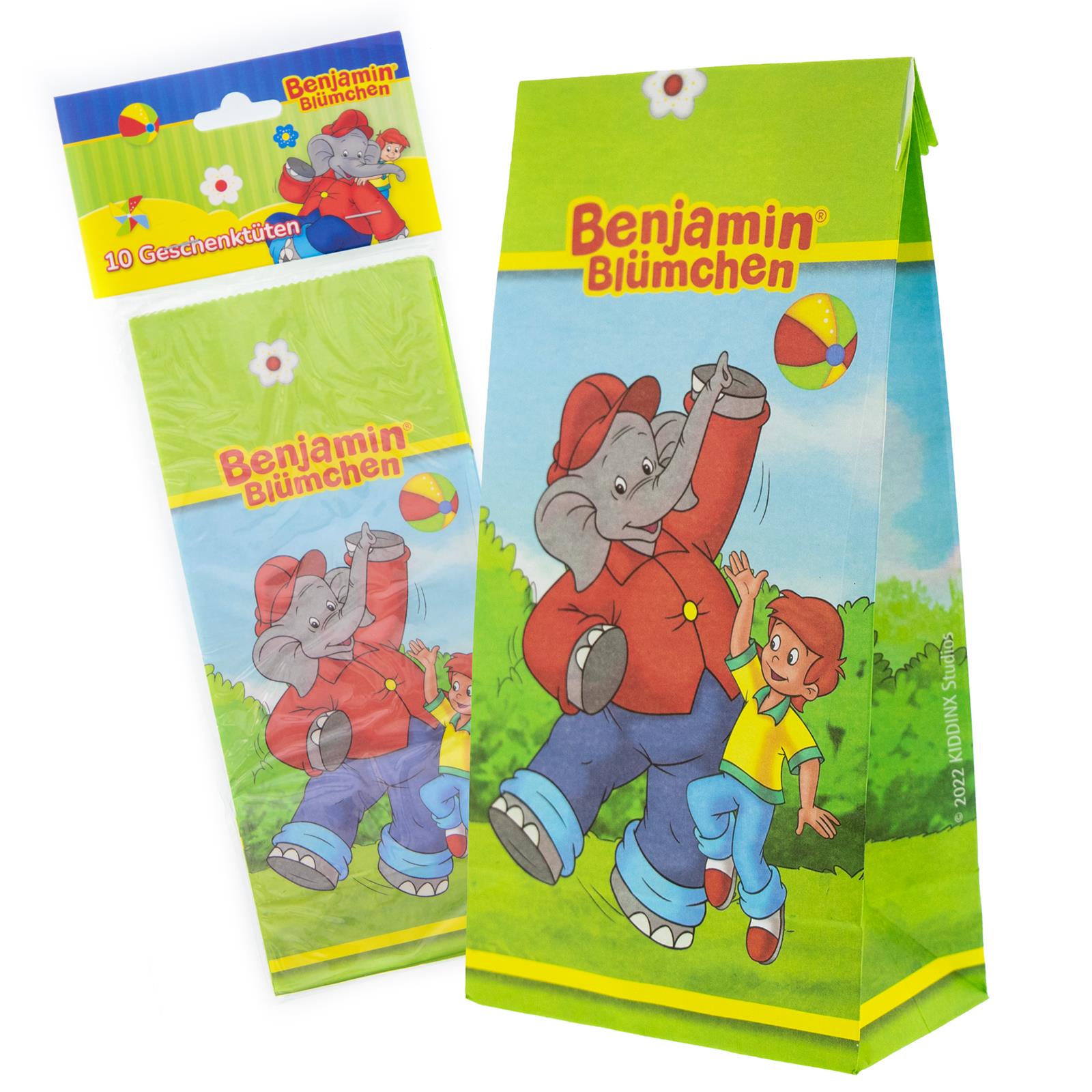 Benjamin Blümchen Party-Tüte Papier inkl. Sticker 10 Stk. 10