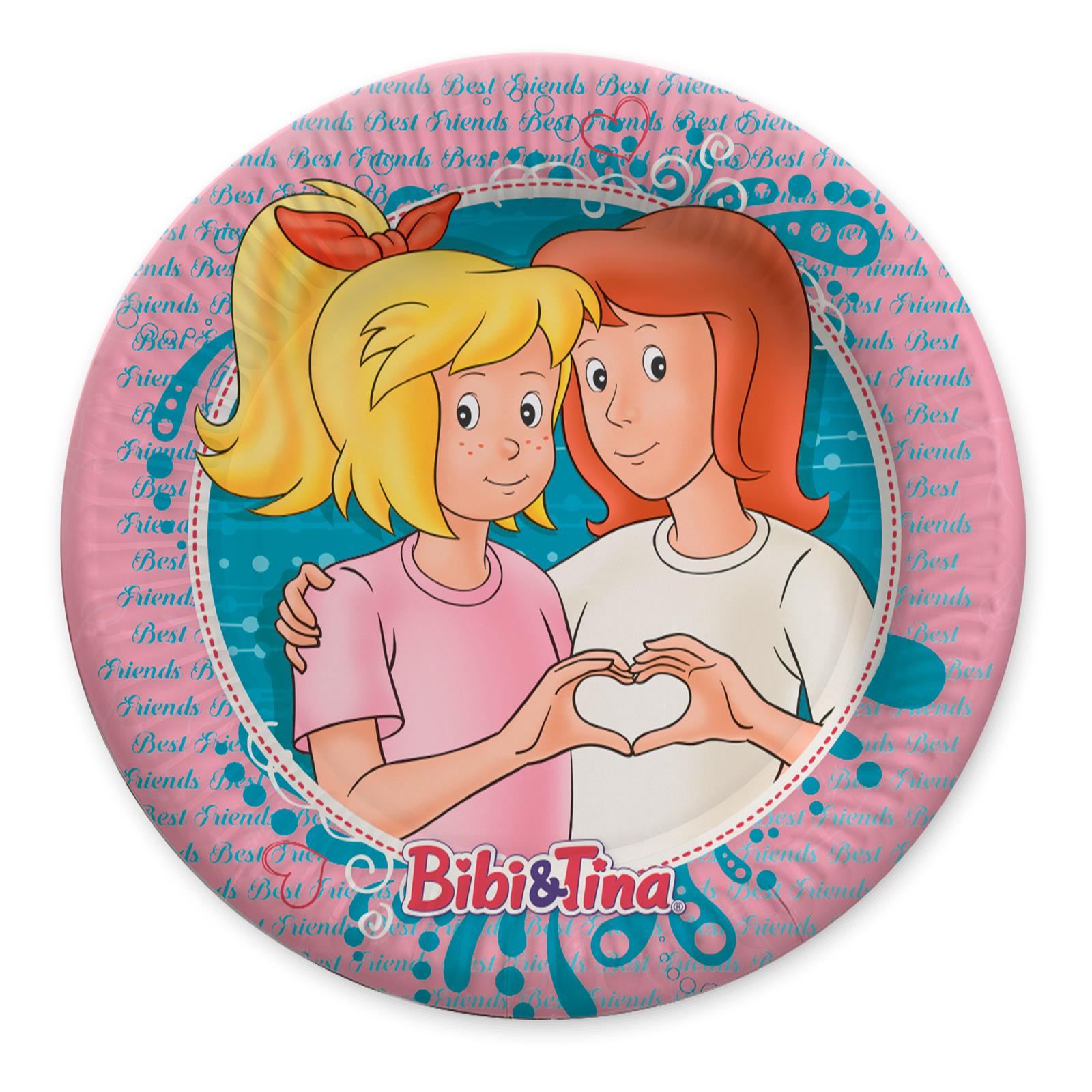 Bibi & Tina Papp-Teller 23 cm 8 Stück