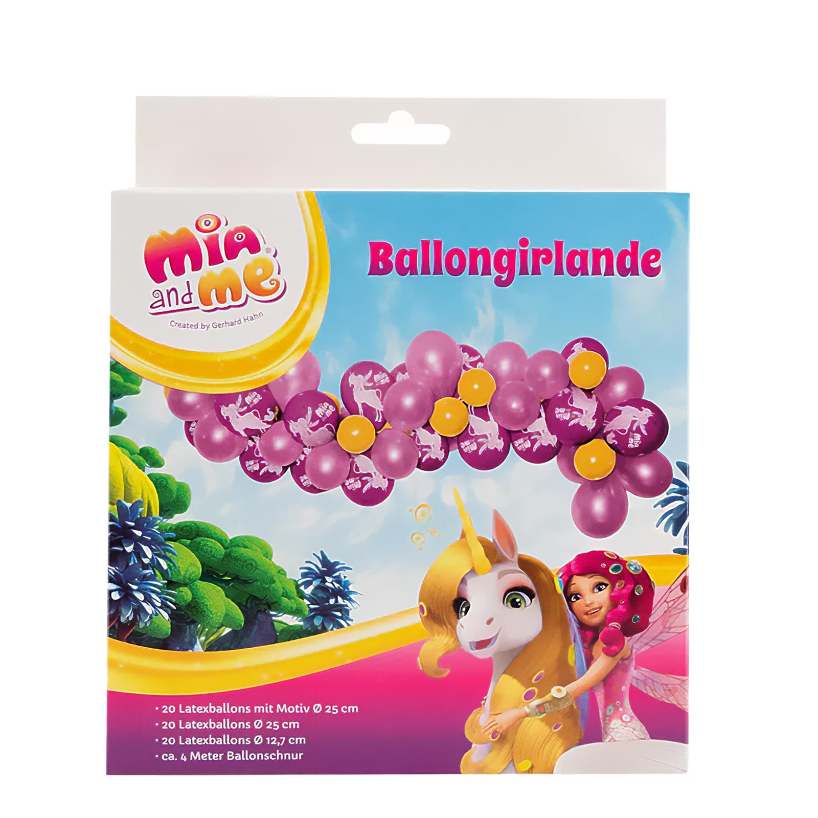 Mia and Me Ballongirlande Set 60-teilig 4 m 2