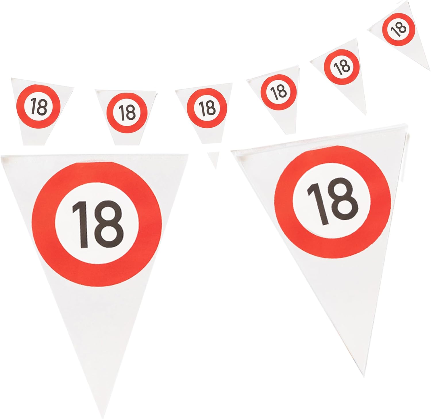 Happy Birthday Wimpelkette 18 4–5 m – stilvolle Deko zum 18. Geburtstag