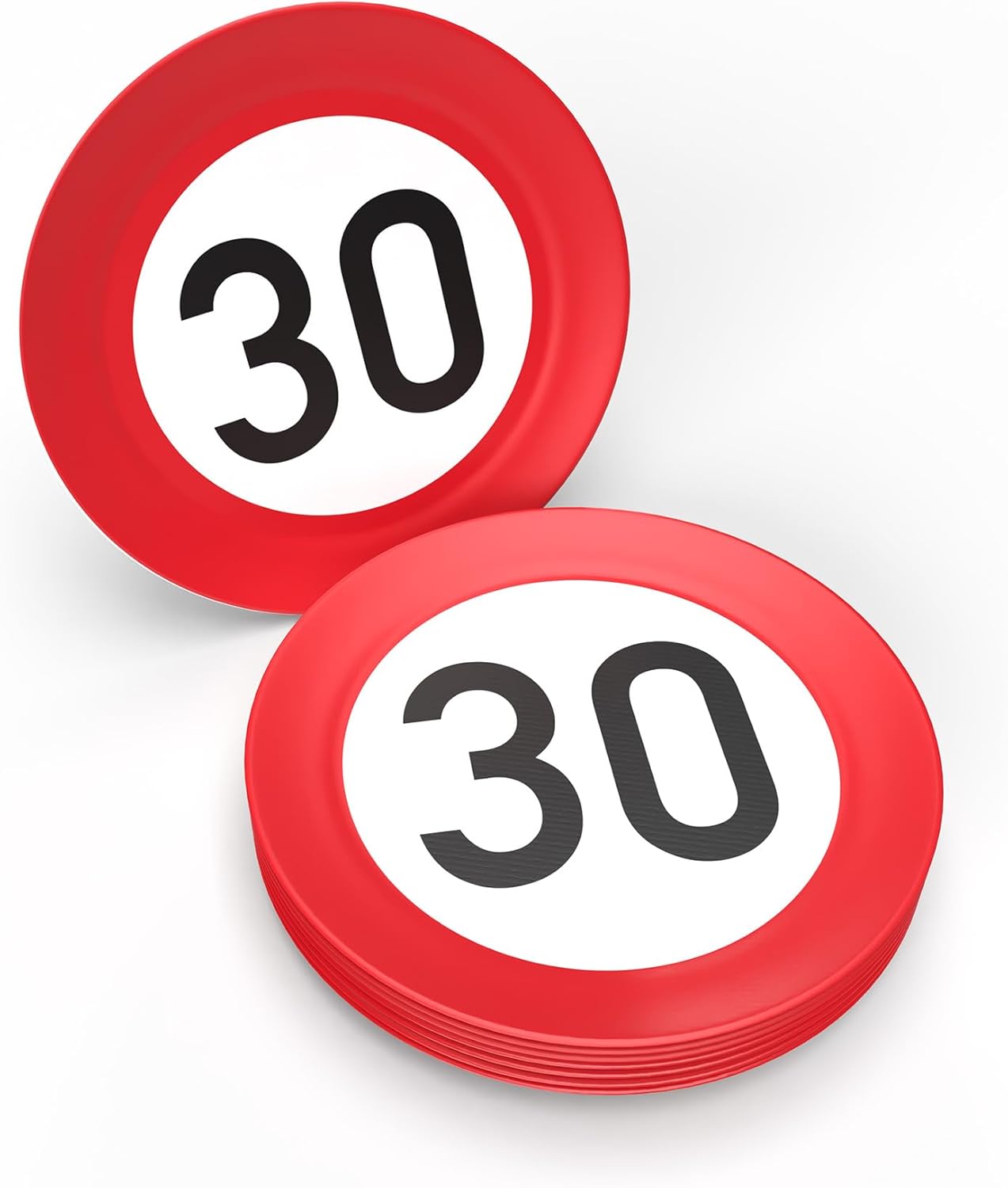 Happy Birthday 30 Teller – 8er-Pack, Ø 23 cm, edle Pappteller zum 30. Geburtstag