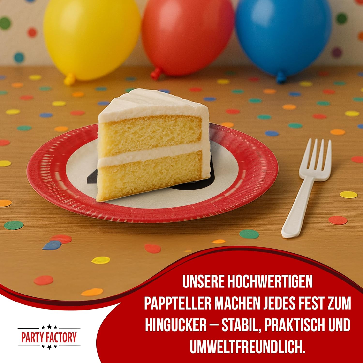 Happy Birthday 40 Teller 8er-Pack Ø 23 cm edle Deko für den 40. Geburtstag 3
