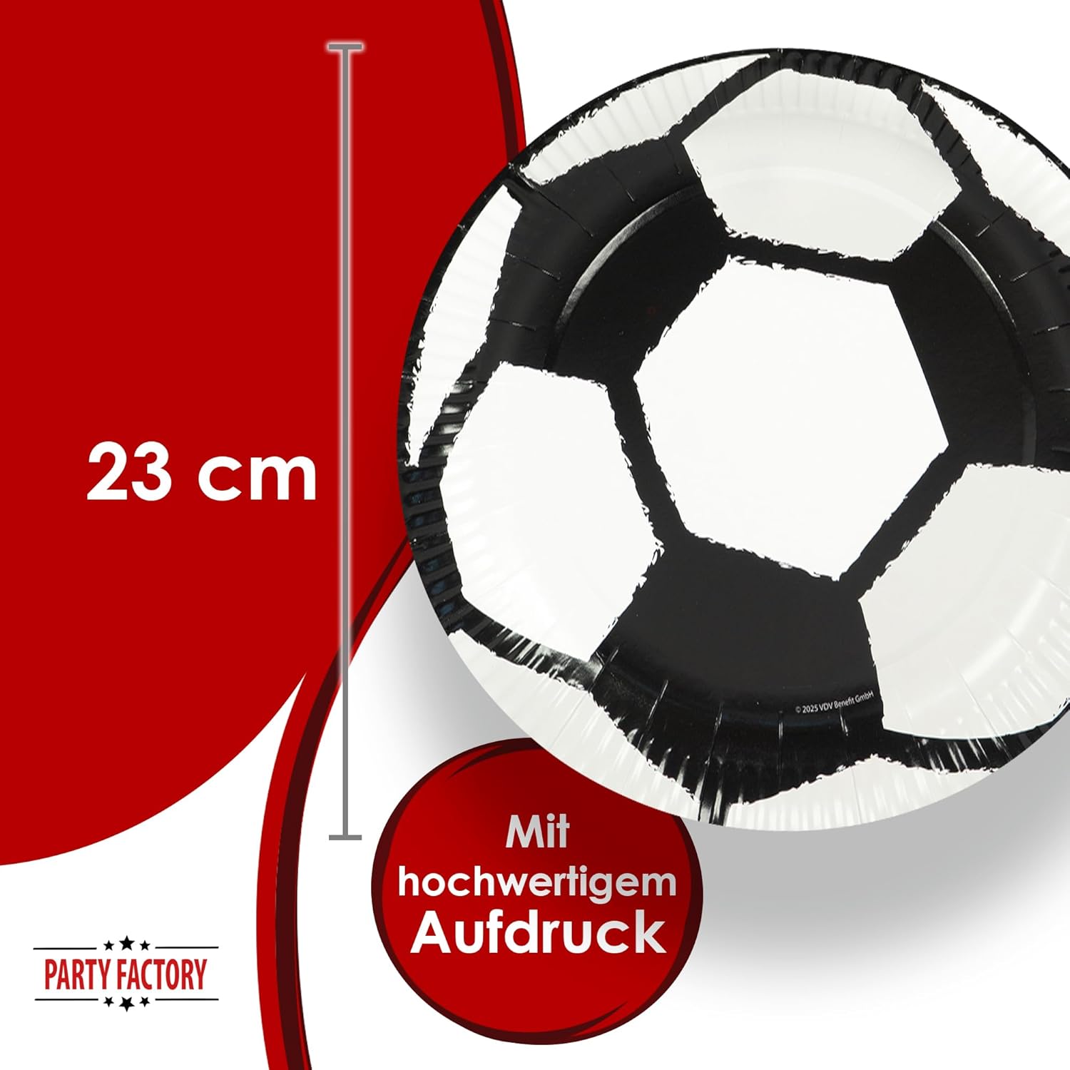 Fußball Goal Teller 8er-Pack Ø 23  cm 2
