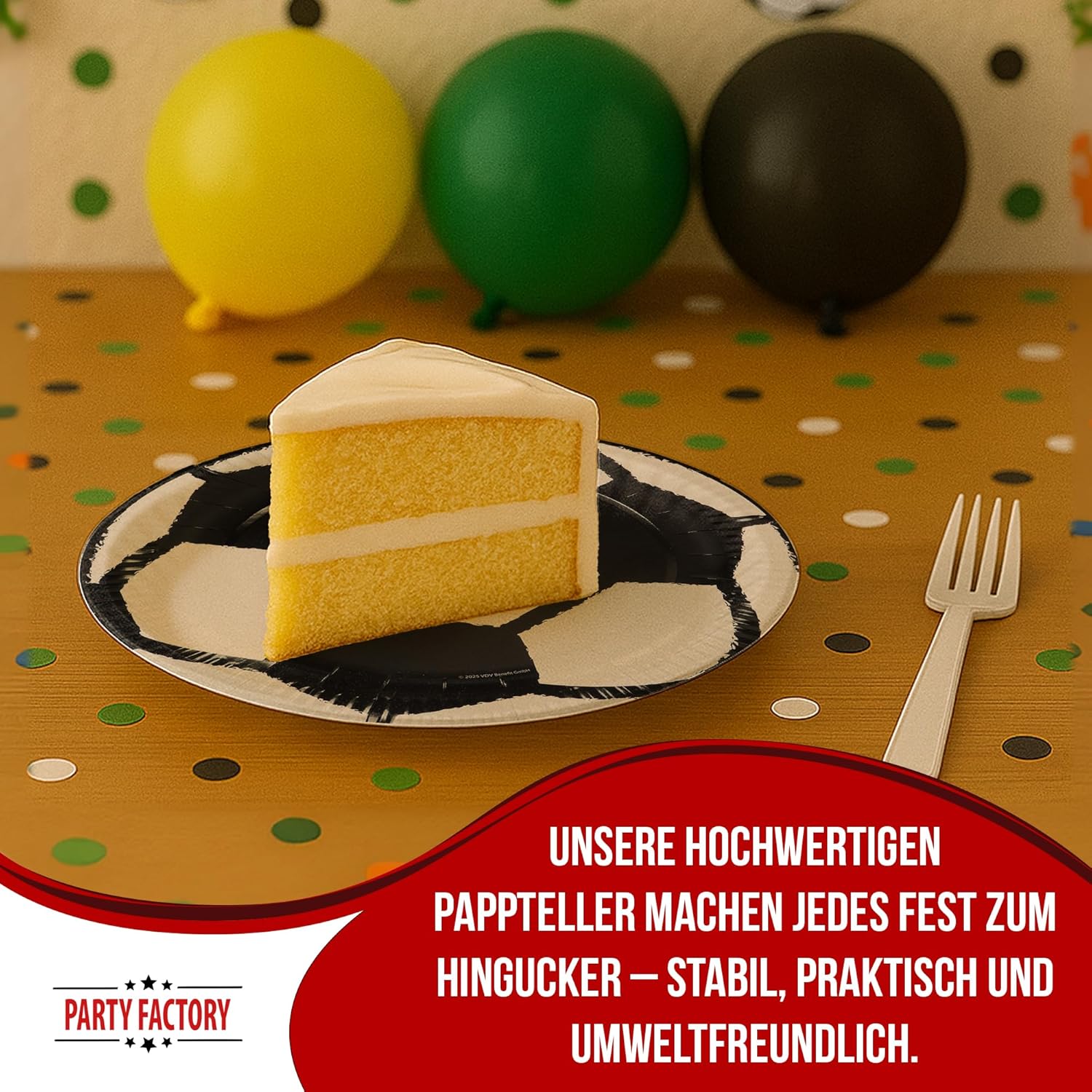Fußball Goal Teller 8er-Pack Ø 23  cm 4