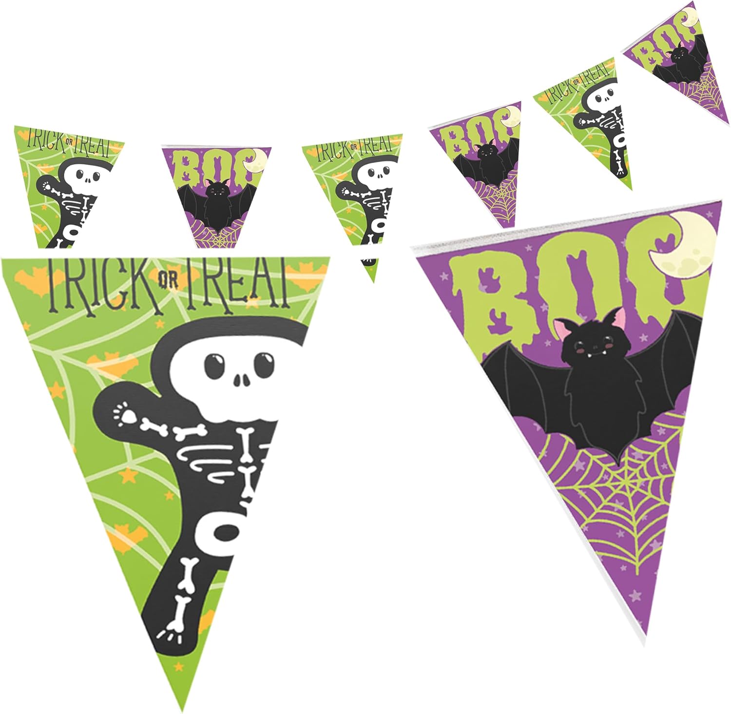 Halloween Wimpelkette Skelett 4–5 m – gruselige Deko für jede Halloweenparty