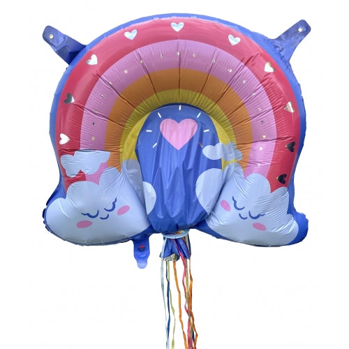 Ziehpinata Regenbogen aufblasbar Luft Folie 90×80 cm