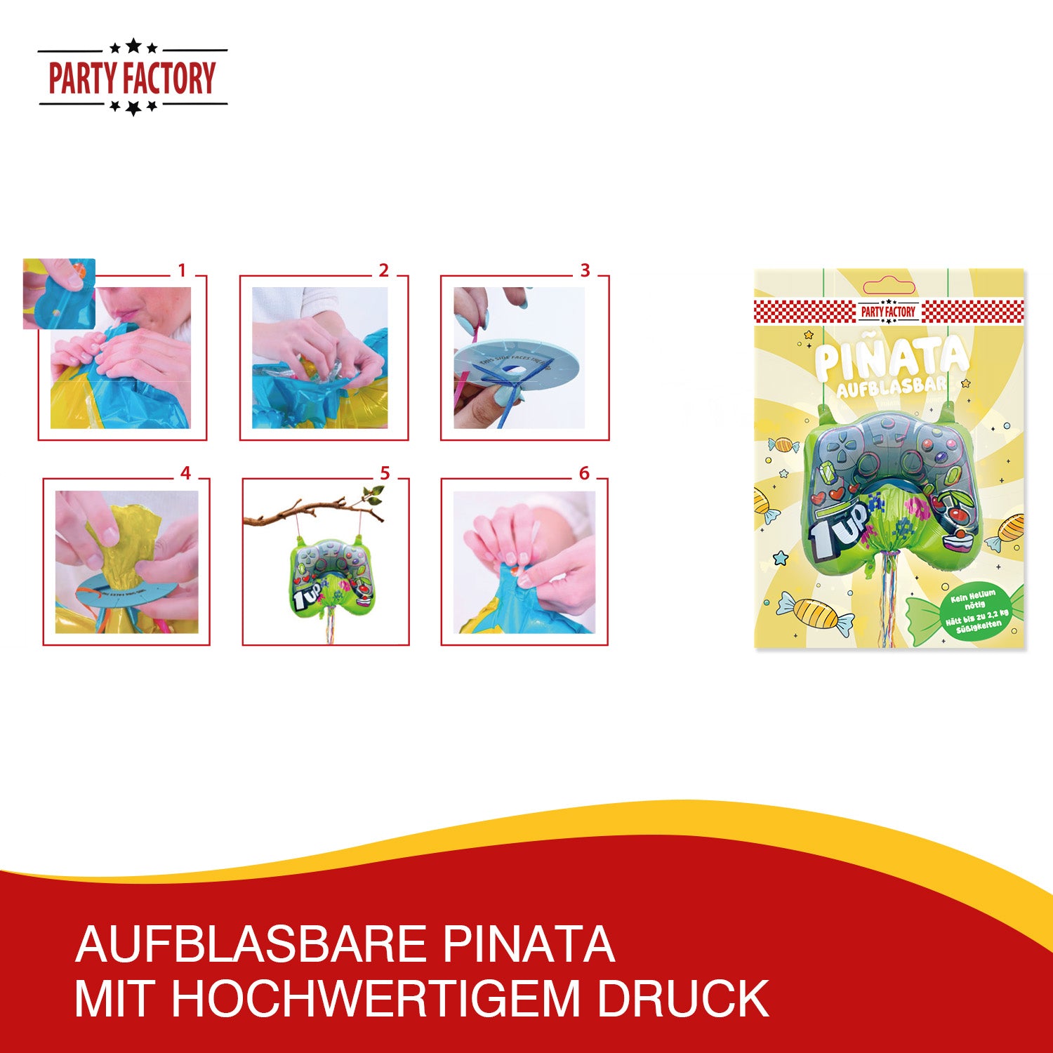 Zieh-Pinata Controller aufblasbar 80×75 cm 3