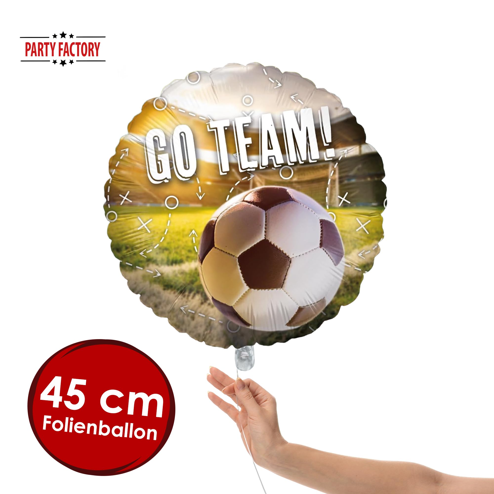 Folienballon Fußball Realistisch Rund 45cm Motiv 1 2