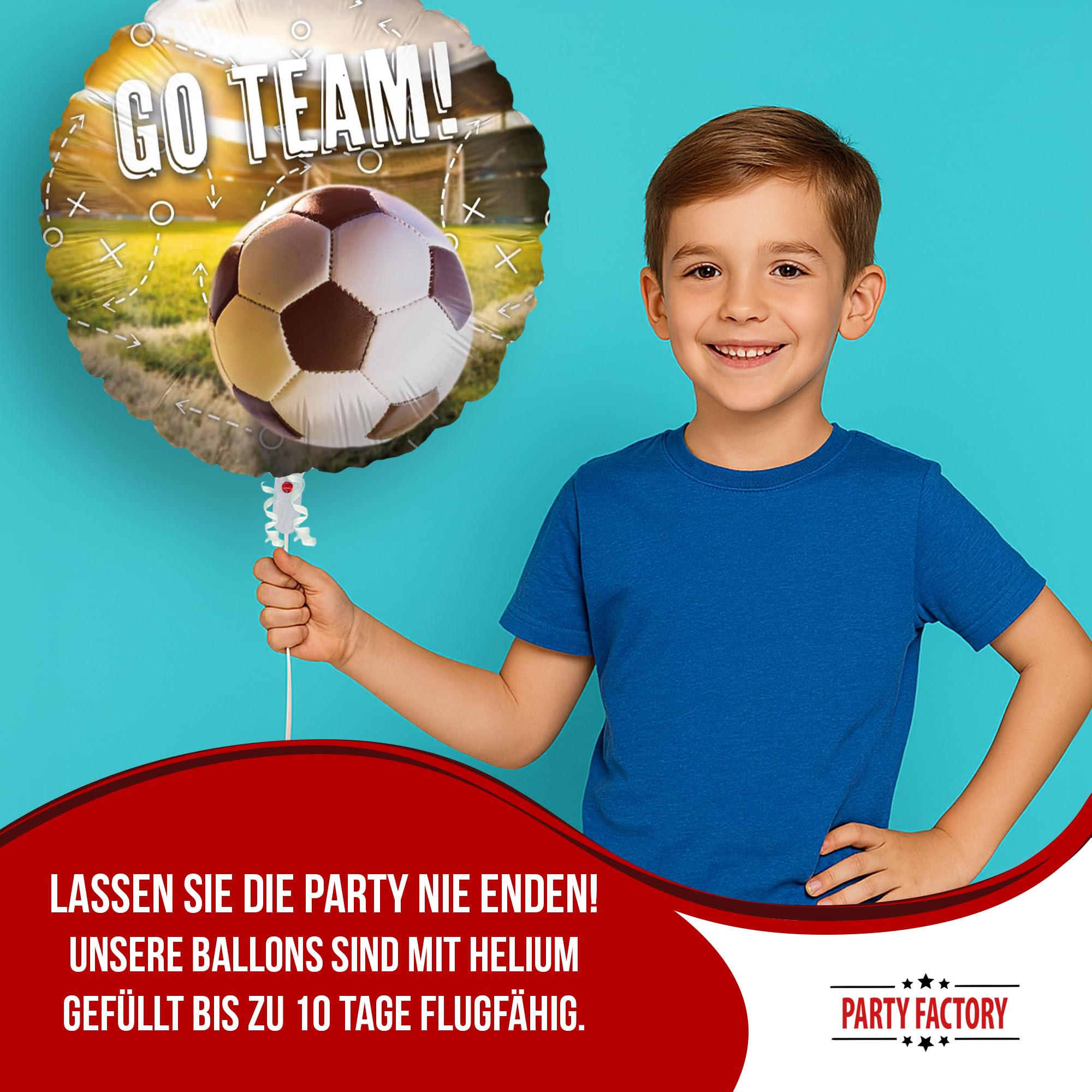 Folienballon Fußball Realistisch Rund 45cm Motiv 1 3