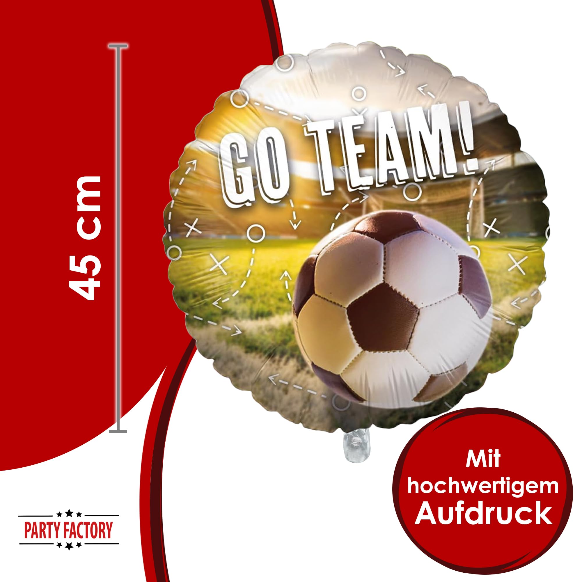 Folienballon Fußball Realistisch Rund 45cm Motiv 1 4