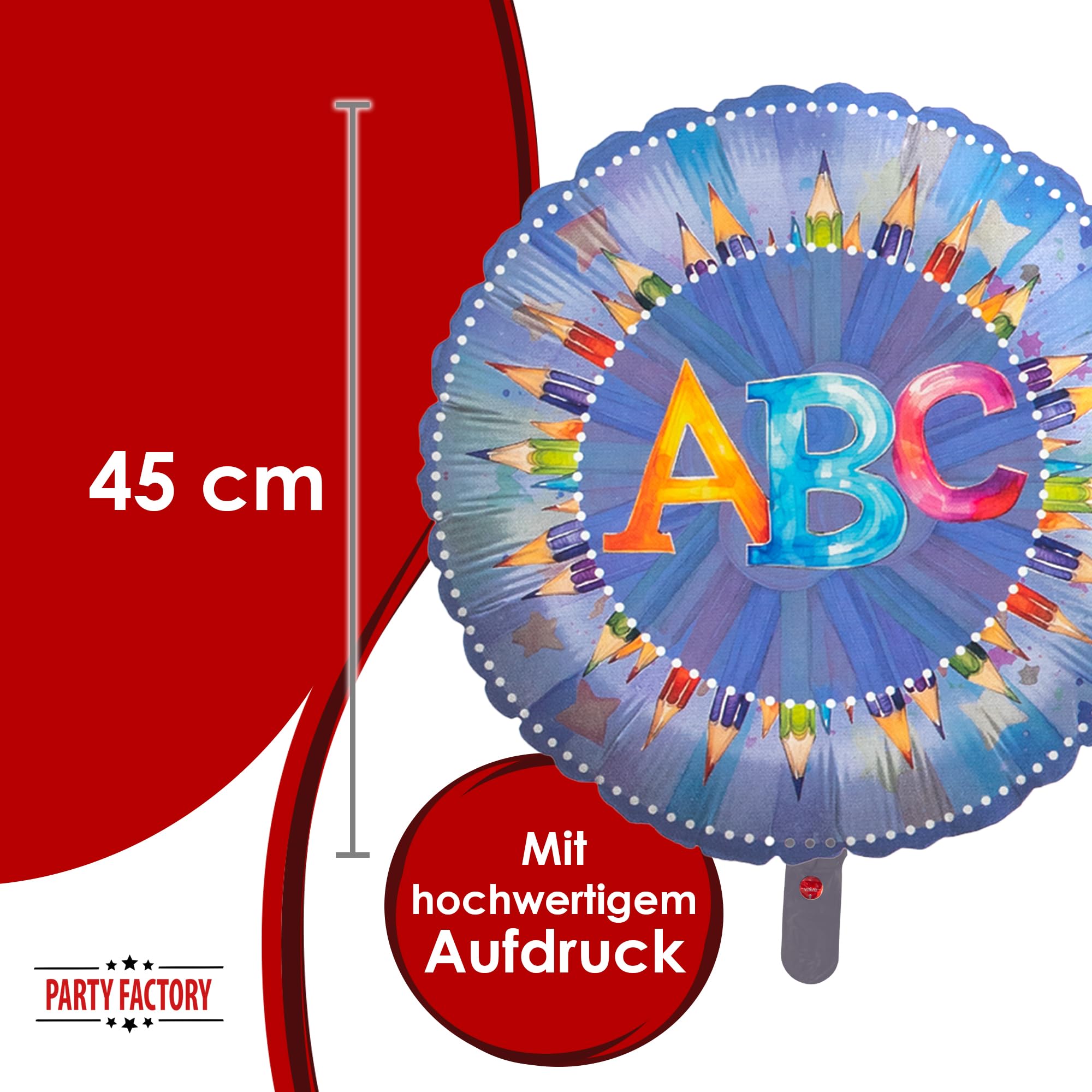 Folienballon Back to school neutral rund lila 45cm Motiv 1 5