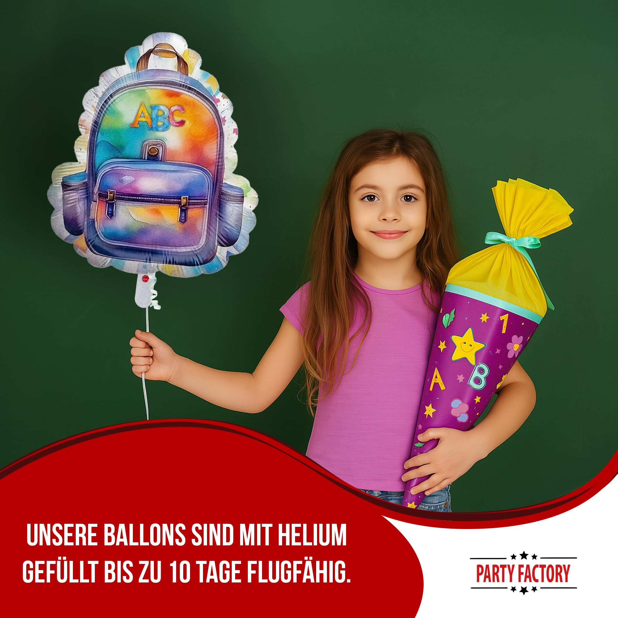 Folienballon Back to school Rucksack 50 x 60 cm 4