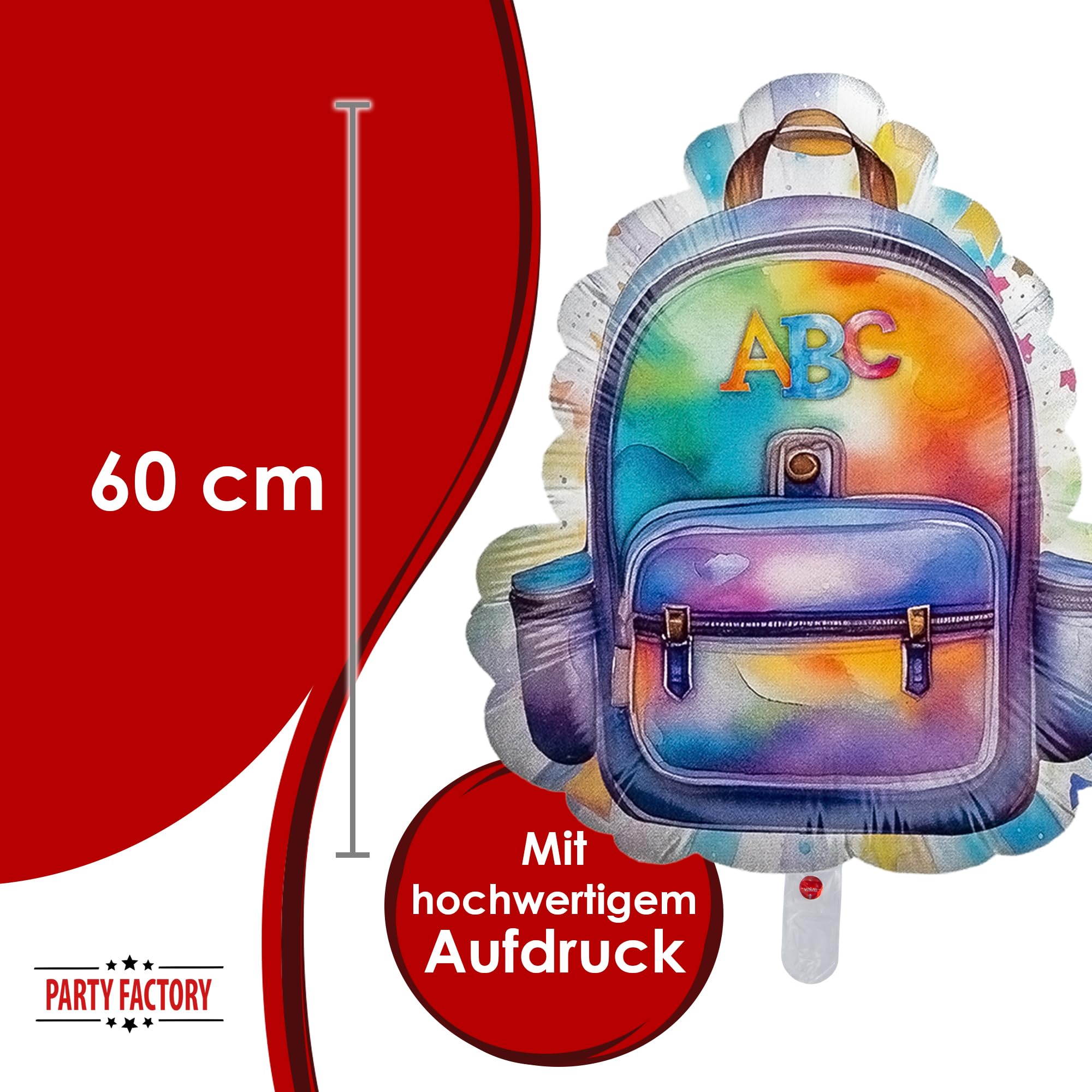 Folienballon Back to school Rucksack 50 x 60 cm 5