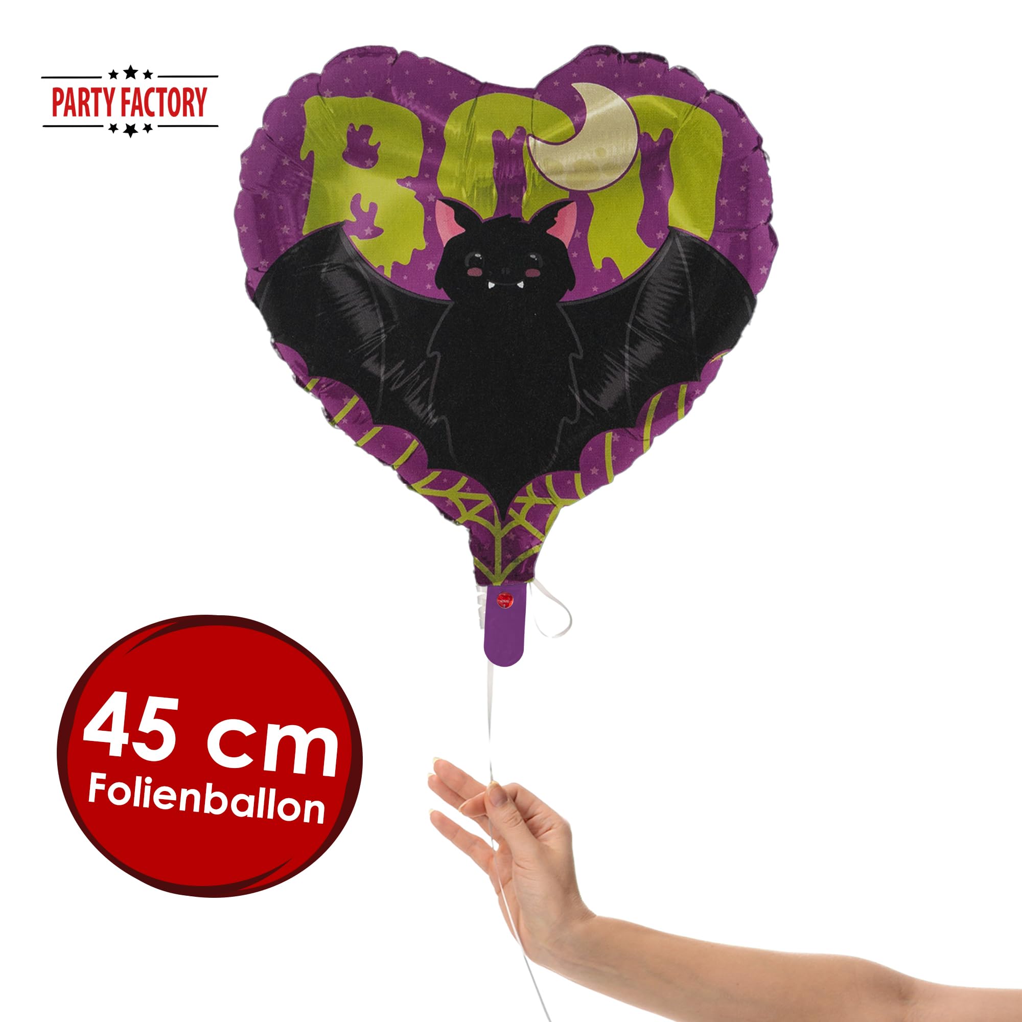 Folienballon Halloween Skelett Herz 45cm 2