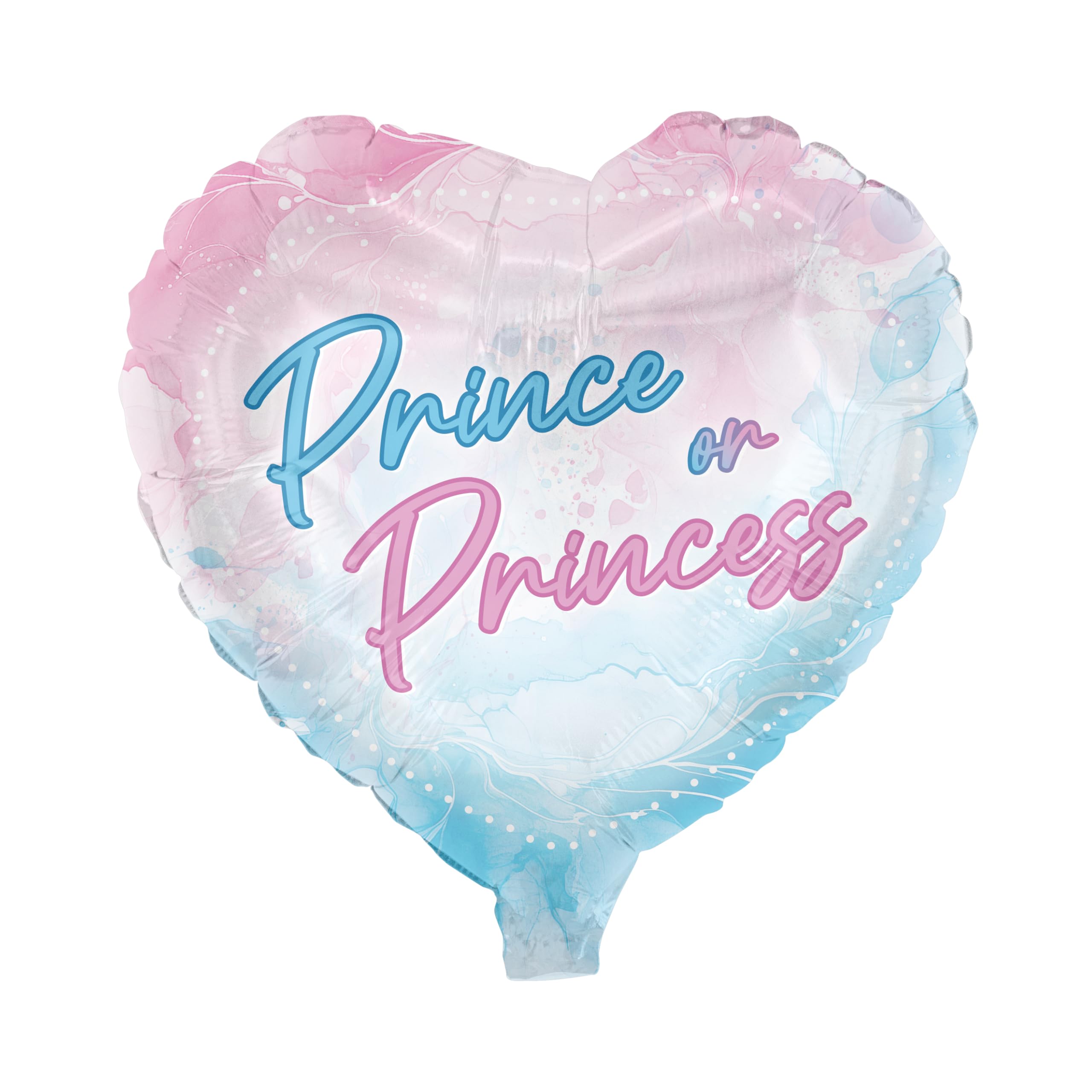 Folienballon Gender Reveal rosa blau Herz 45cm