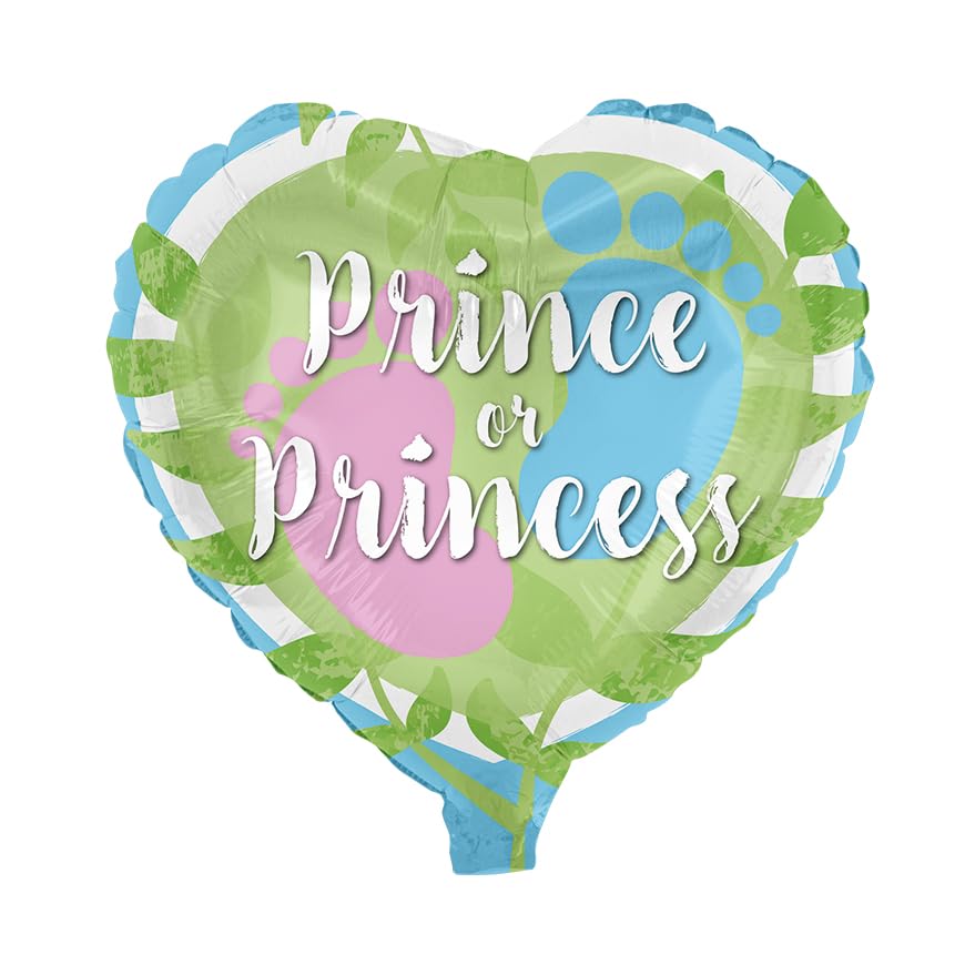 Folienballon Gender Reveal Grün Herz 45cm