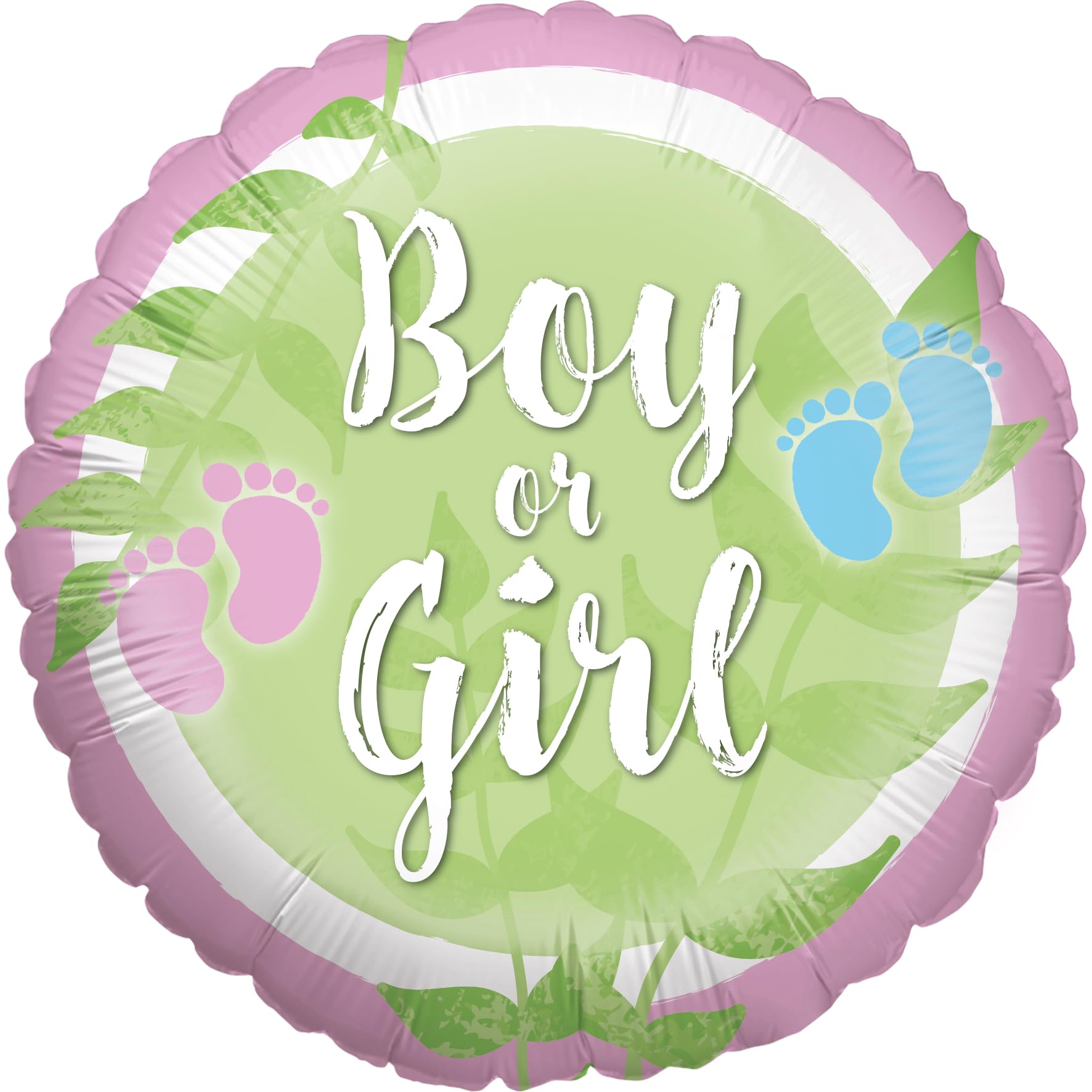 Folienballon Gender Reveal Grün rund 45cm