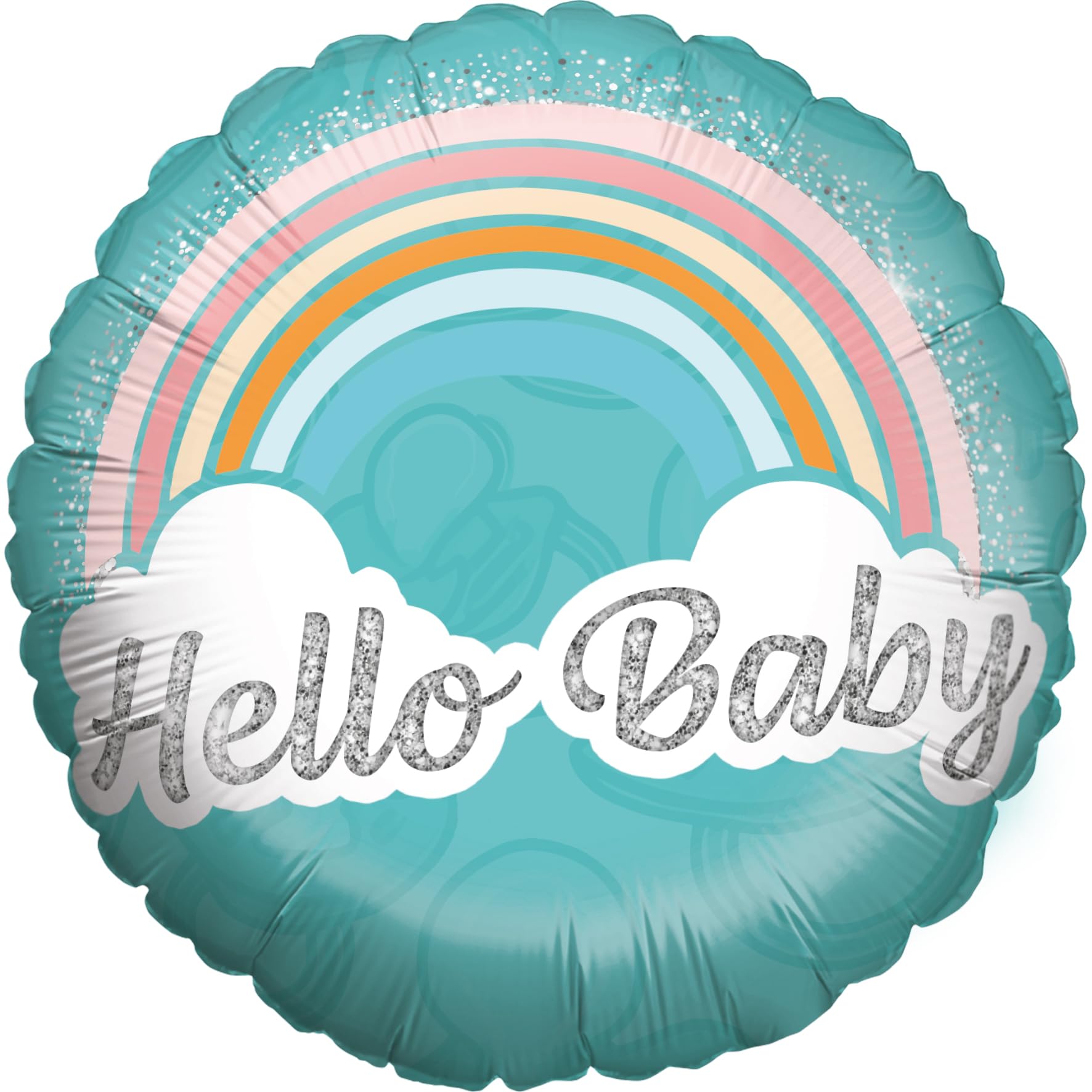 Folienballon Gender Reveal Hello Baby rund 45cm