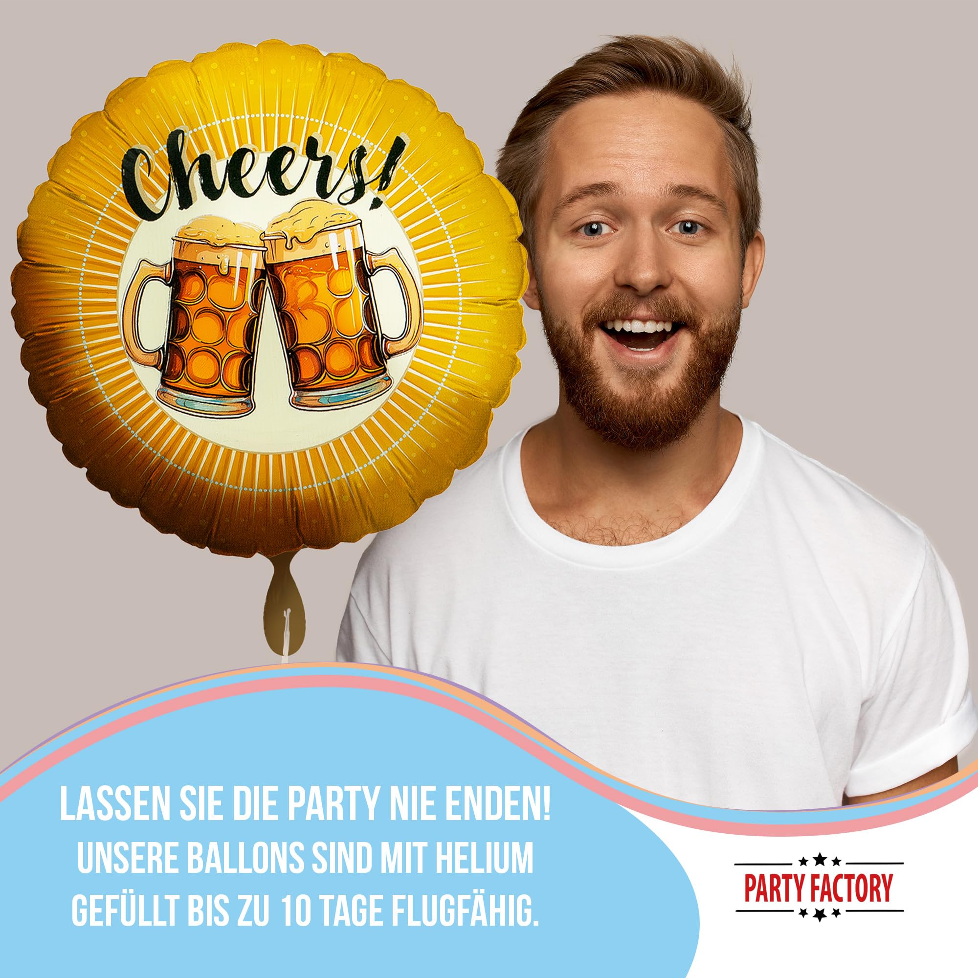 Folienballon Bier Rund 45cm 3