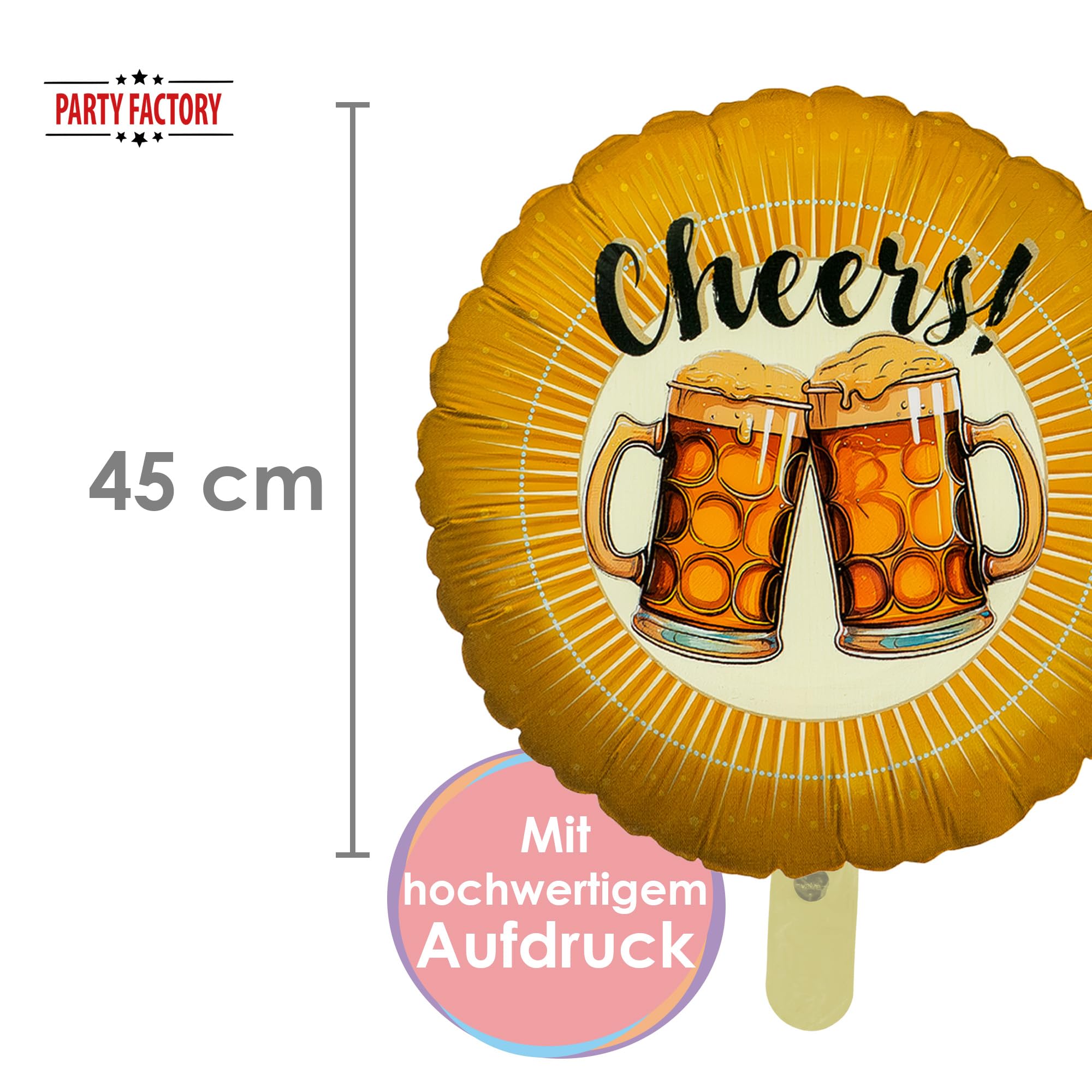 Folienballon Bier Rund 45cm 4