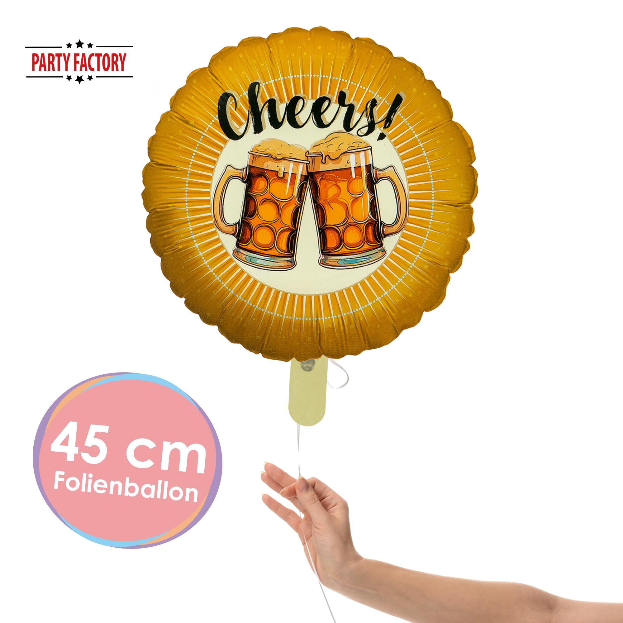 Folienballon Bier Rund 45cm 2